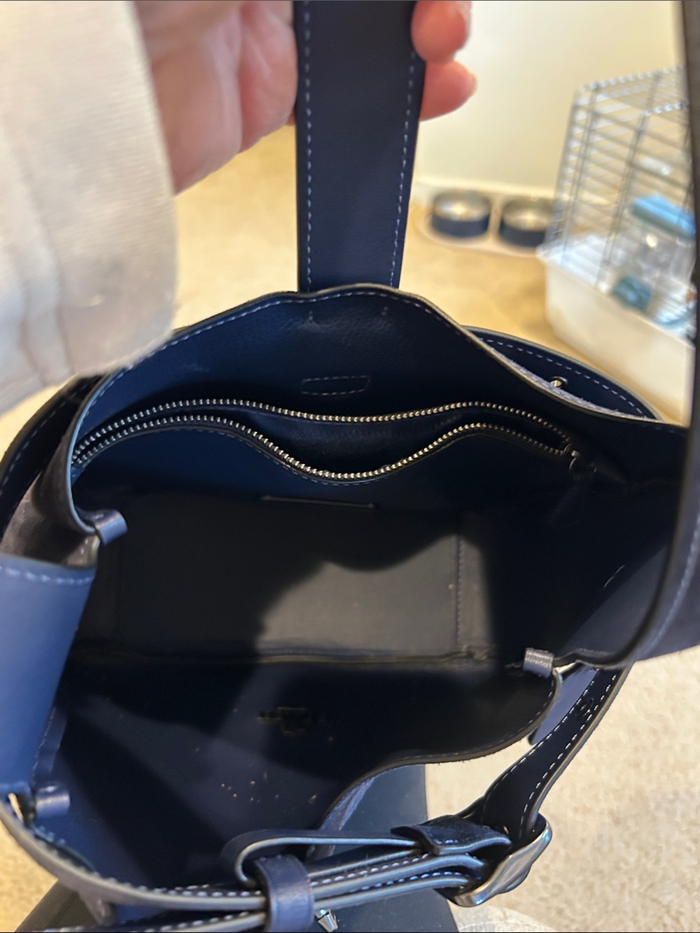 Coach Navy Suede Hadley - Picture 7 of 10